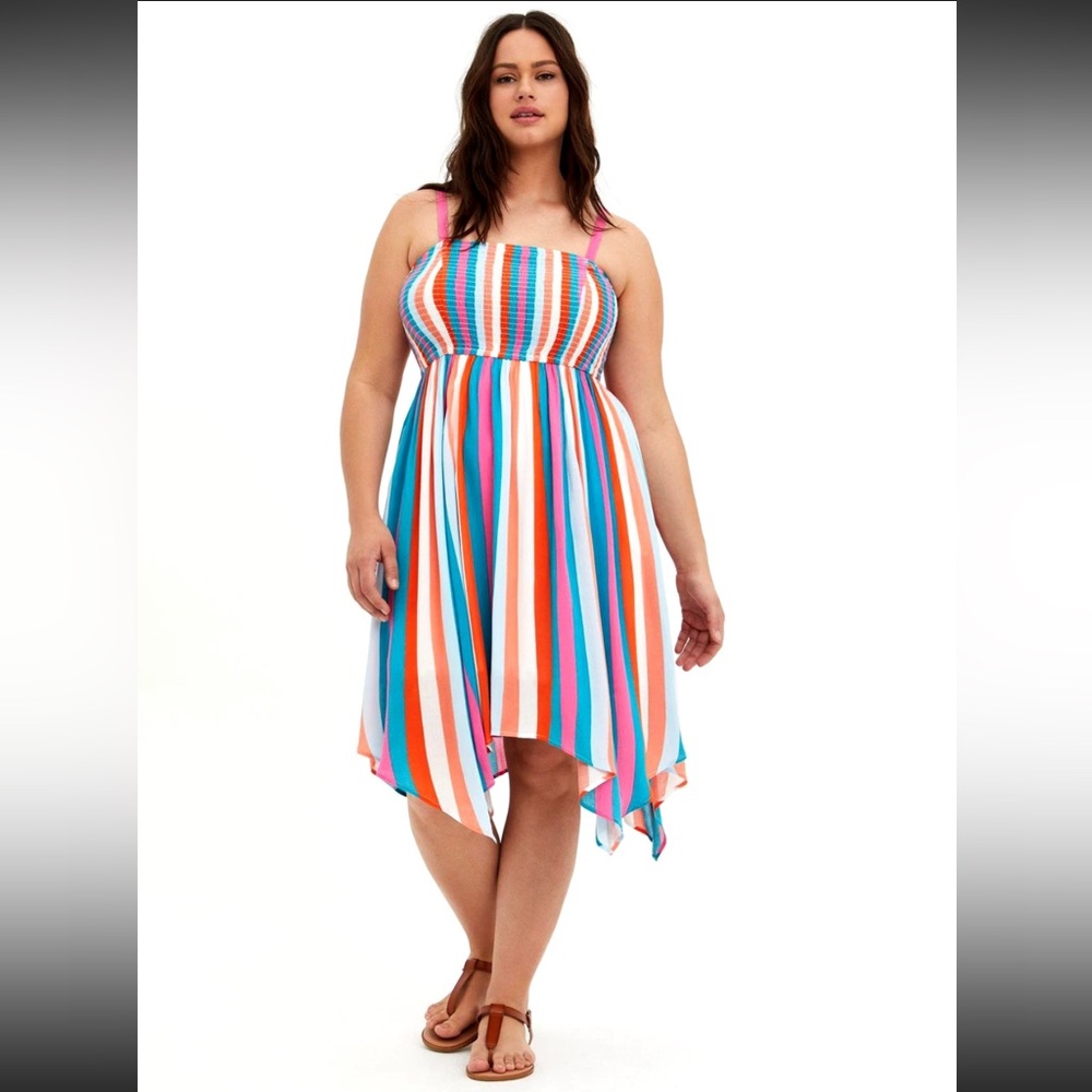 Torrid Hanky Dress Striped Size 0